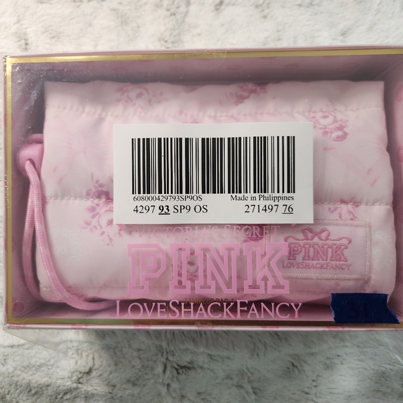 VS Pink X Loveshackfancy Pink Floral Makeup Bag - Picture 4 of 5